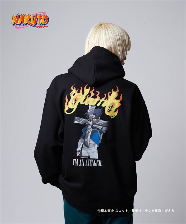 NARUTO ナルト x glamb グラム Sasuke Hoodie / サスケフーディ 特別価格