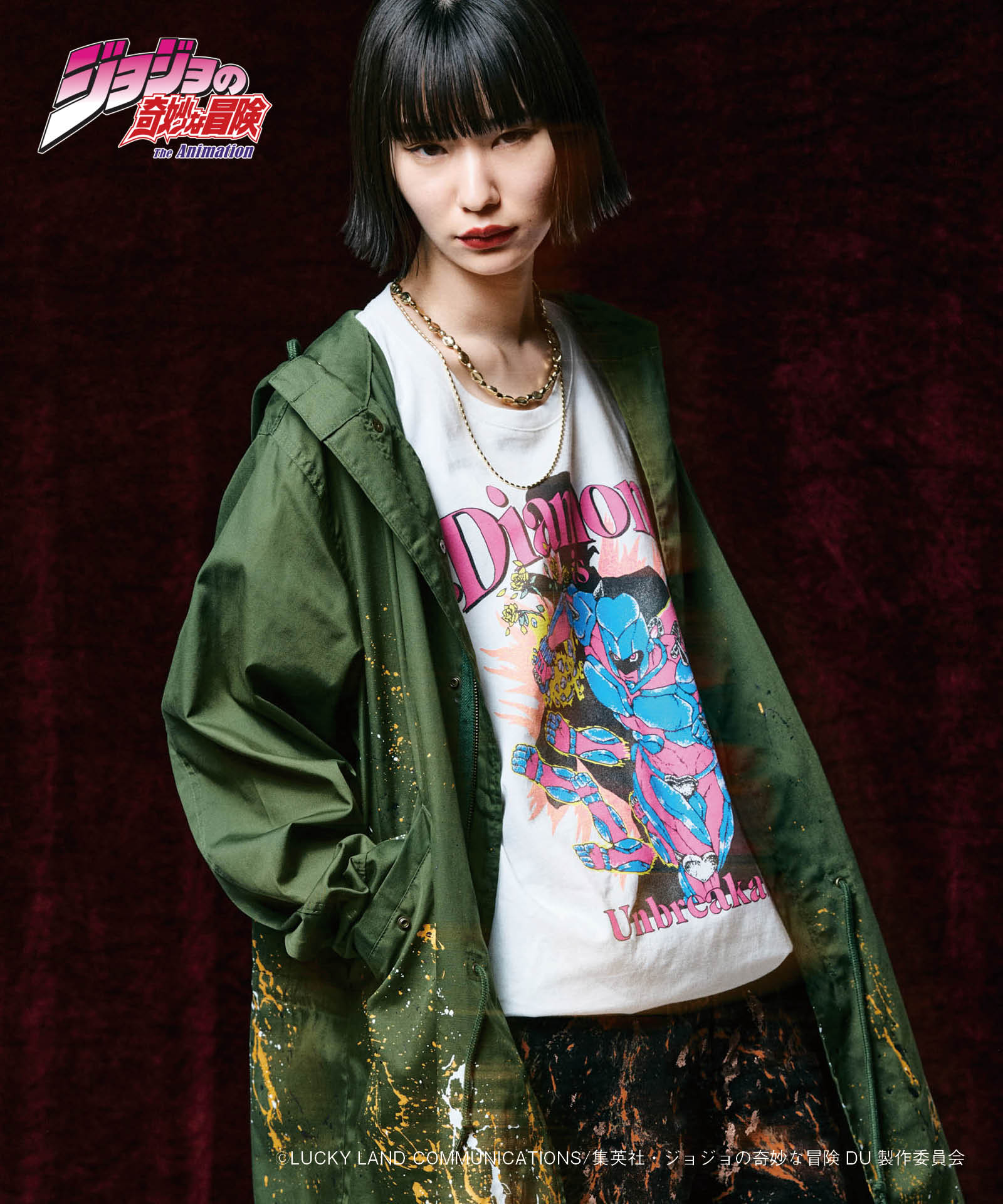 JOJO x glamb クレイジー・ダイヤモンド Tシャツ Crazy Diamond T II ジョジョ 東方仗助