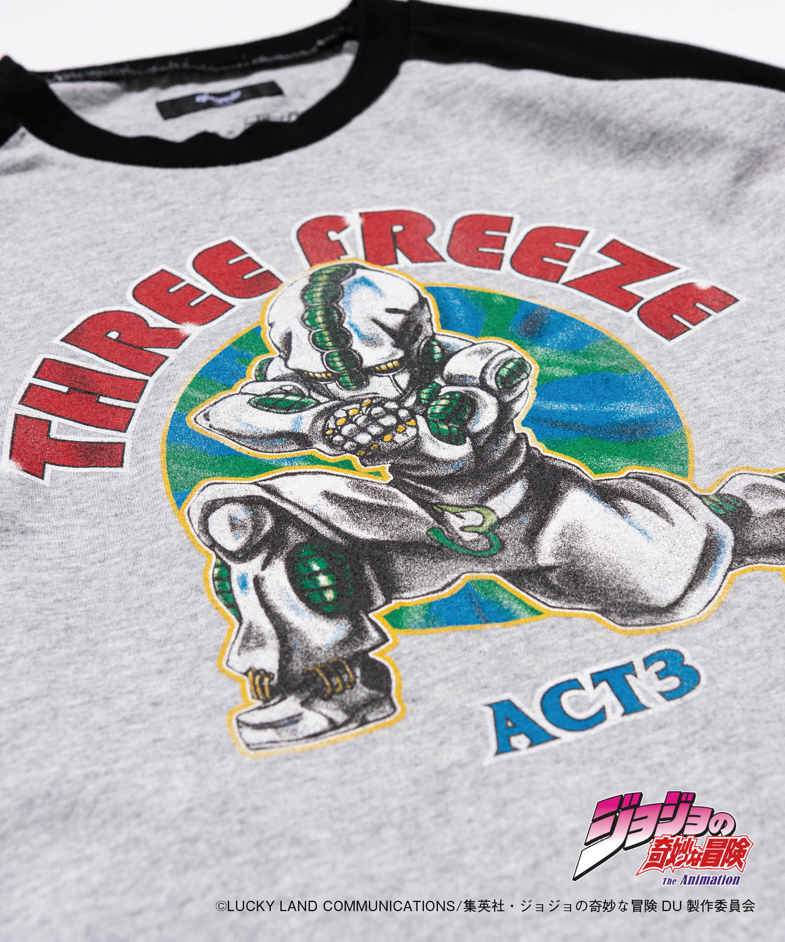 JOJO x glamb エコーズACT3 ラグランTシャツ ACT3 Freeze Raglan T ジョジョ 広瀬康一