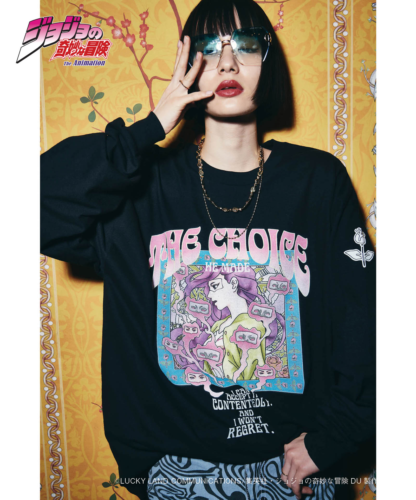 JOJO x glamb ユカコ シンデレラ ロンT Yukako vs Cinderella Long Sleeves T ジョジョ 山岸由花子