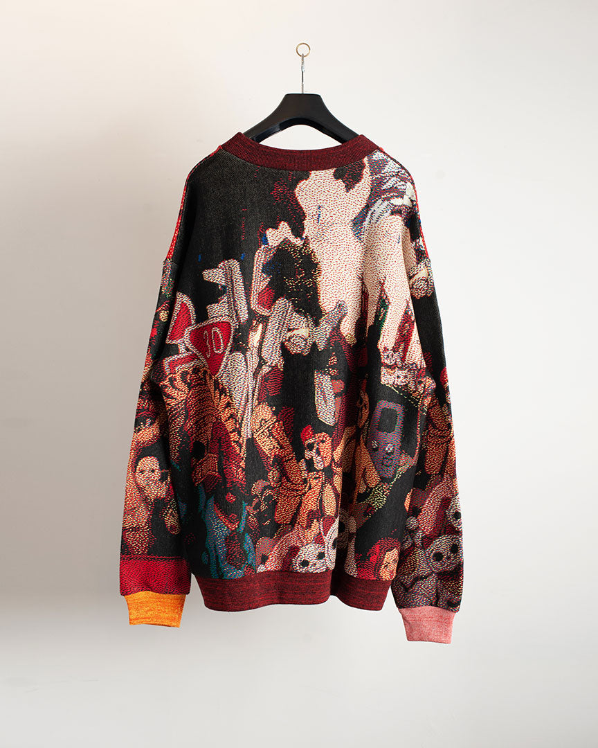 SEVESKIG セヴシグ x PAPRIKA パプリカ Jacquard Pullover knit Ver,UZO-MUZO