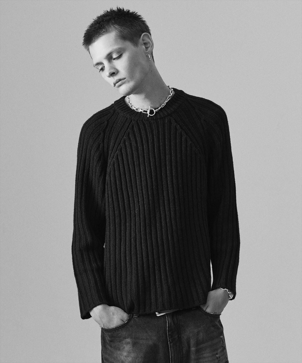 Blue Noise Low Gauge Rib Knit / ブルーノイズローゲージリブニット glamb グラム