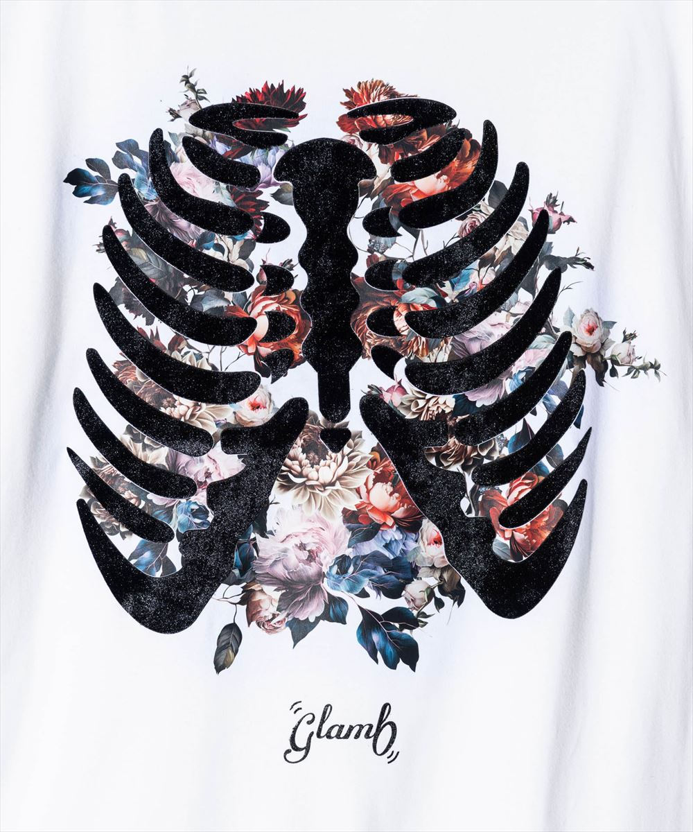 glamb グラム Skelton Flower T-Shirt スケルトンフラワーTシャツ 特別価格