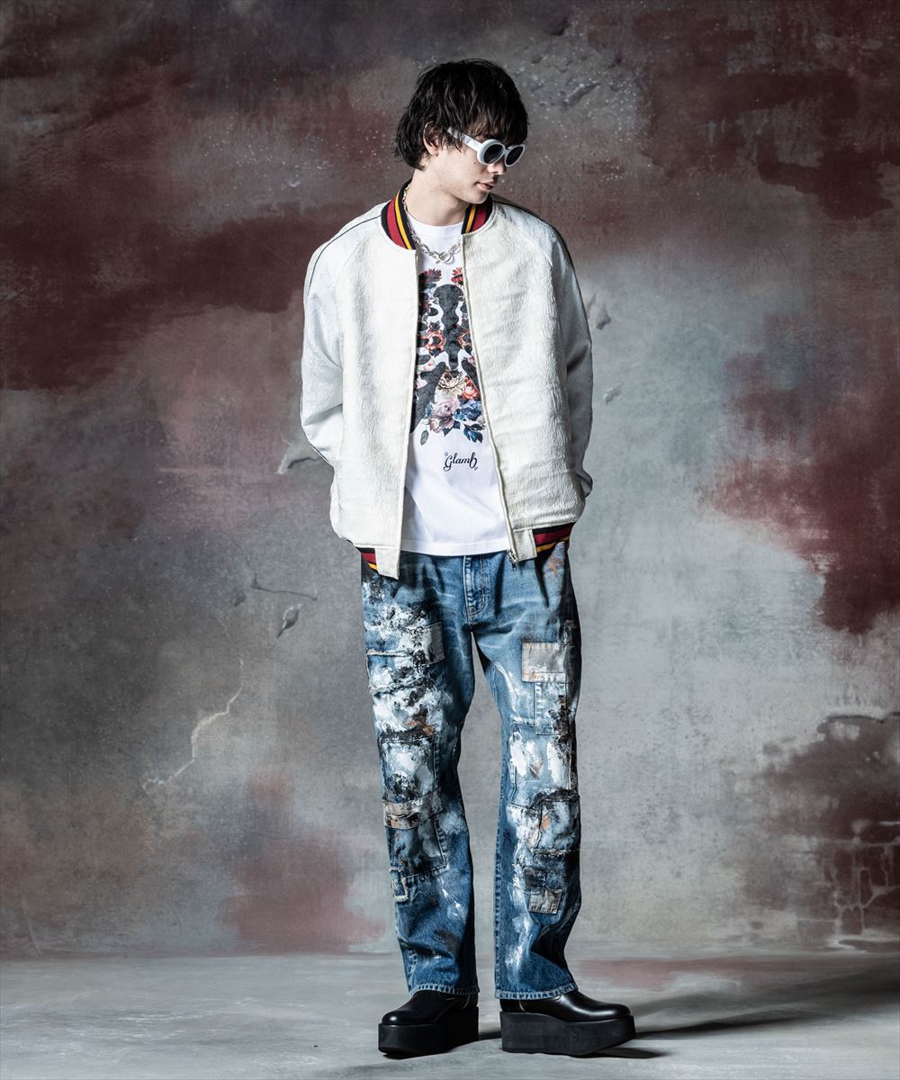 glamb グラム Skelton Flower T-Shirt スケルトンフラワーTシャツ 特別価格