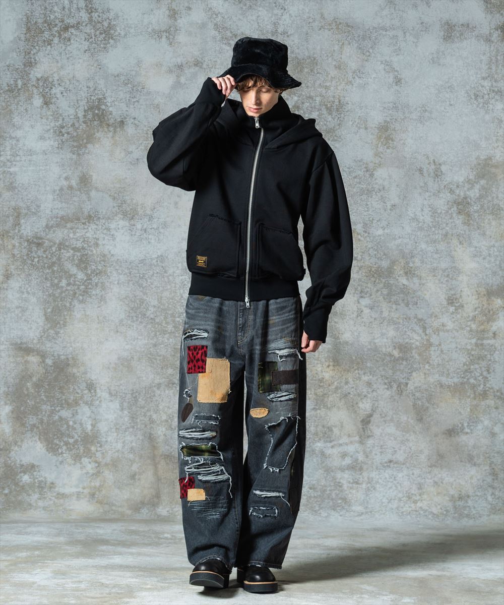 Layered Neck Hoodie / レイヤードネックフーディ glamb グラム
