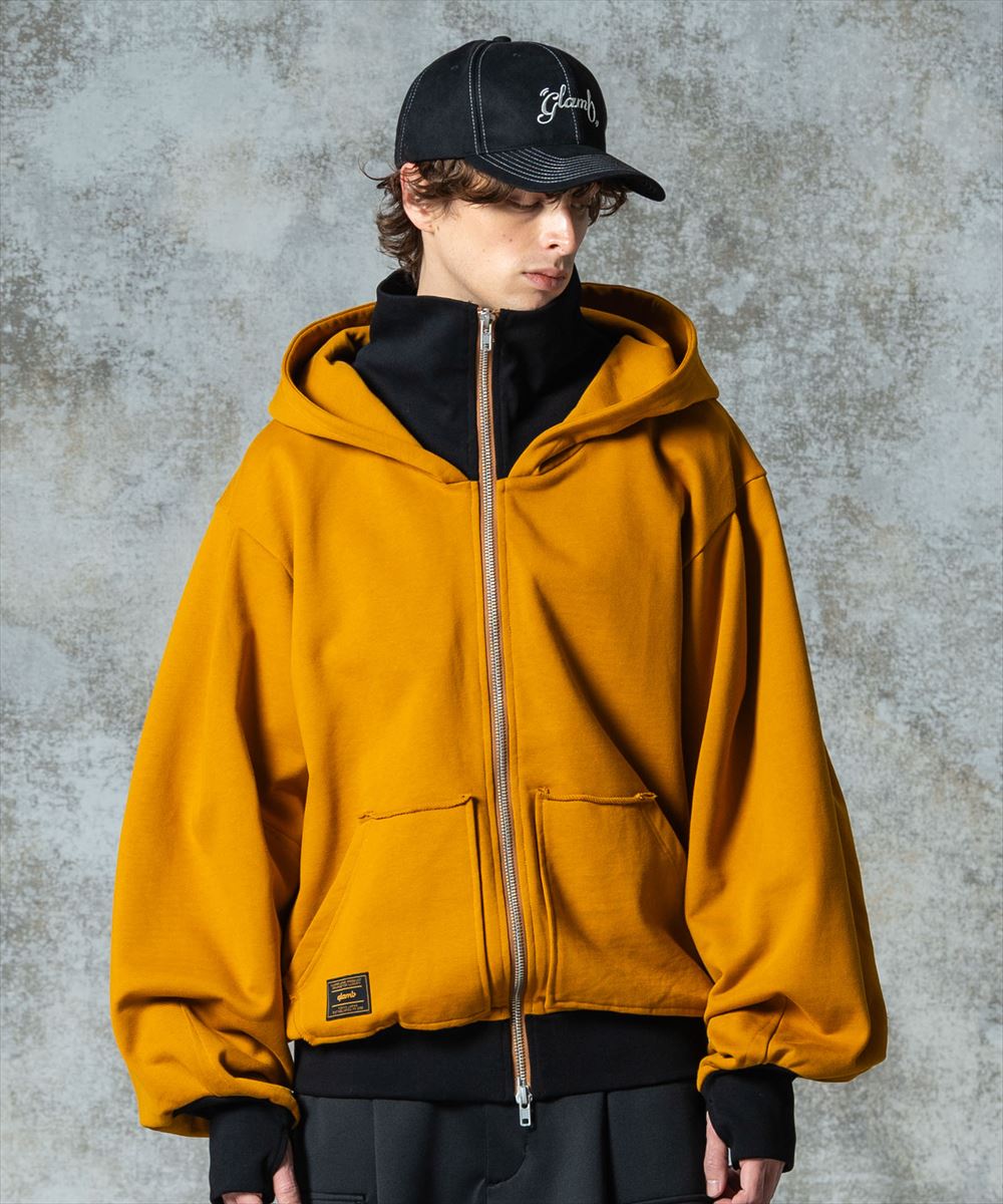 タイムセール Layered Neck Hoodie / レイヤードネックフーディ glamb グラム 特別価格
