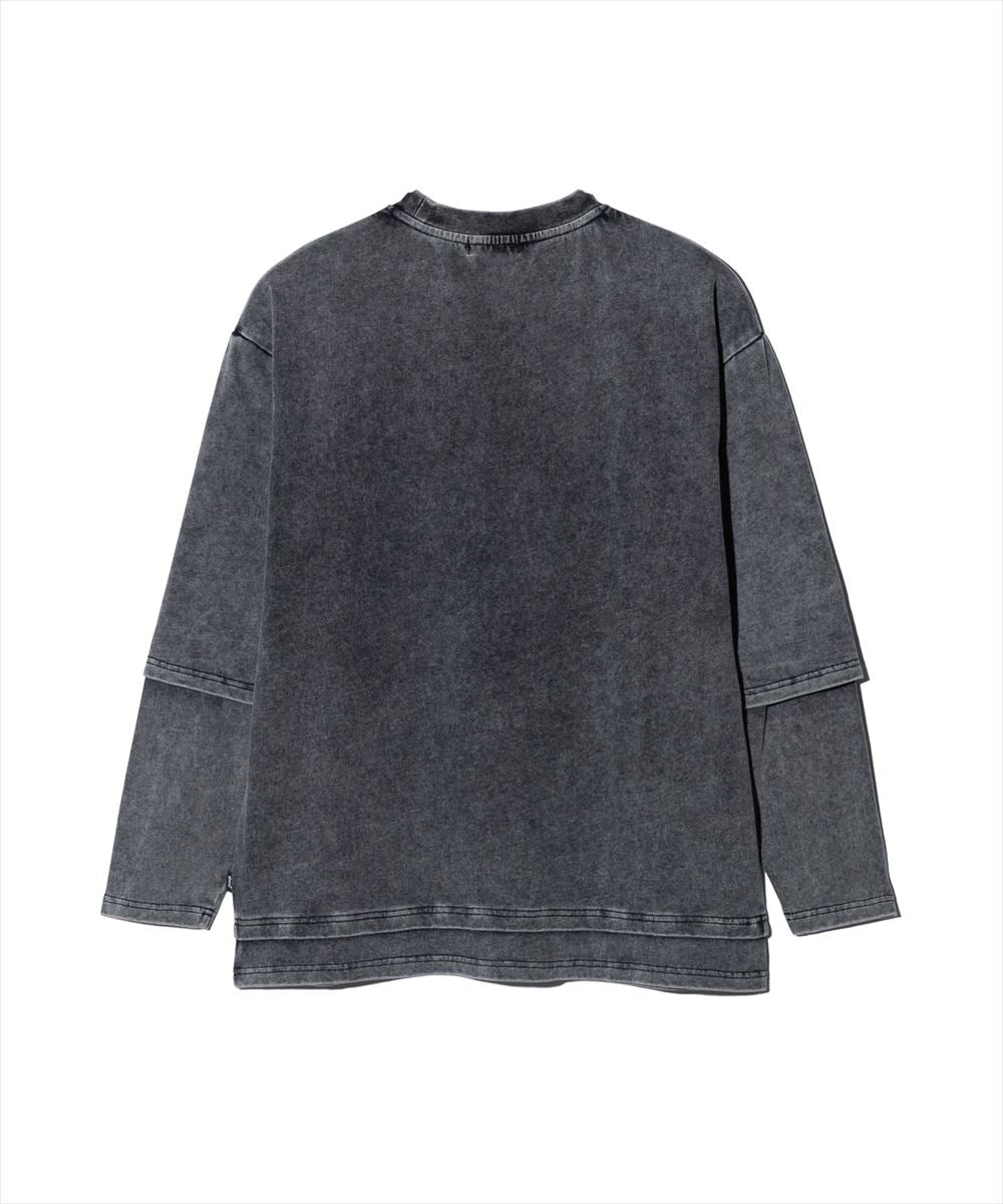 Layered Acid Cutsew / レイヤードアシッドカットソー glamb グラム