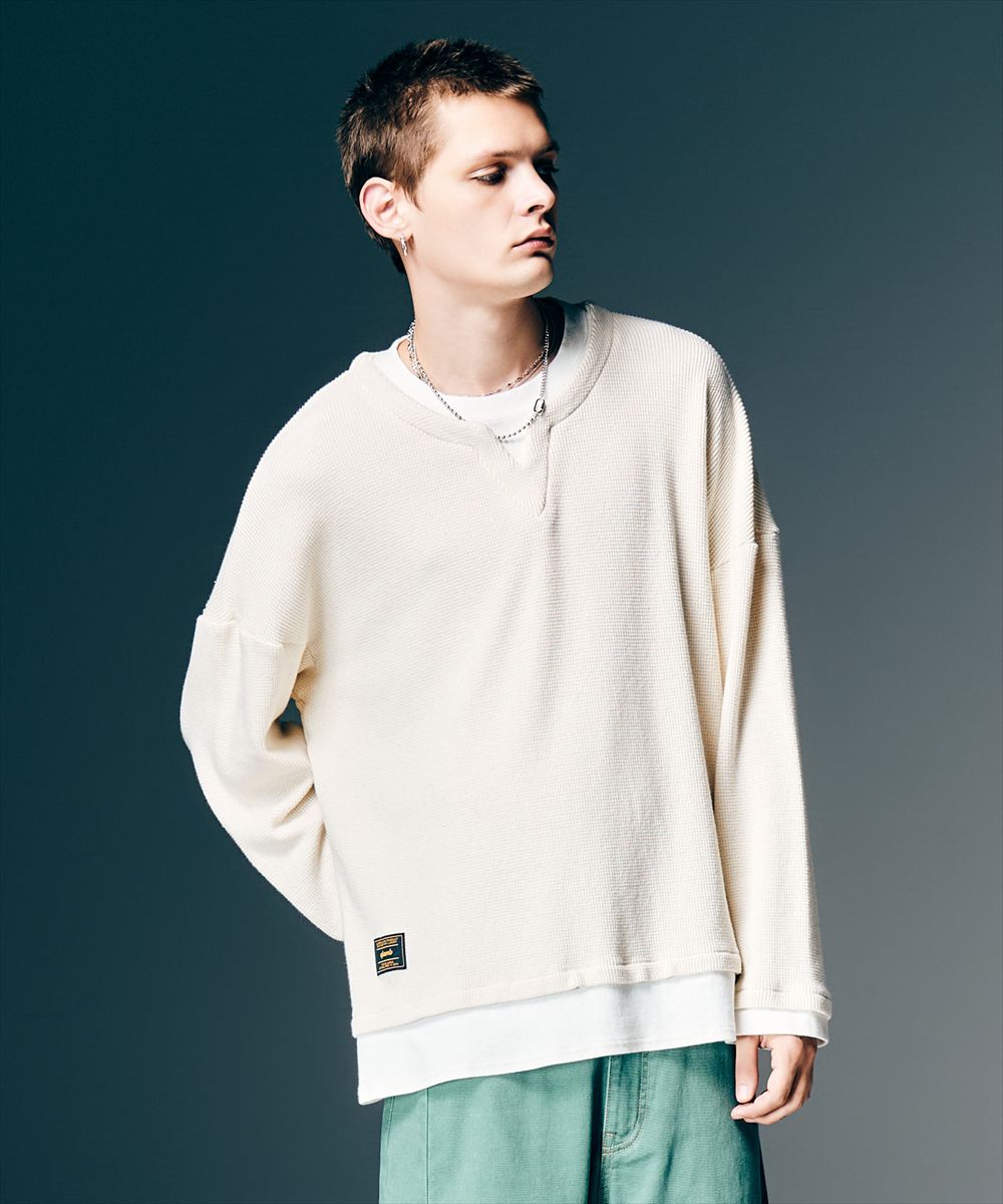 Layered Skipper Cutsew / レイヤードスキッパーカットソー glamb グラム