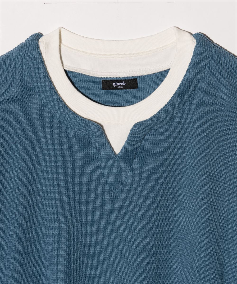 Layered Skipper Cutsew / レイヤードスキッパーカットソー glamb グラム