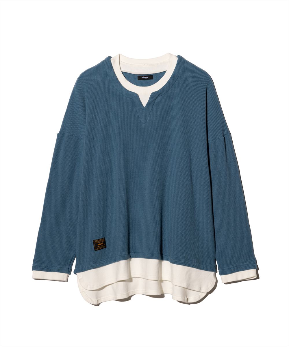Layered Skipper Cutsew / レイヤードスキッパーカットソー glamb グラム