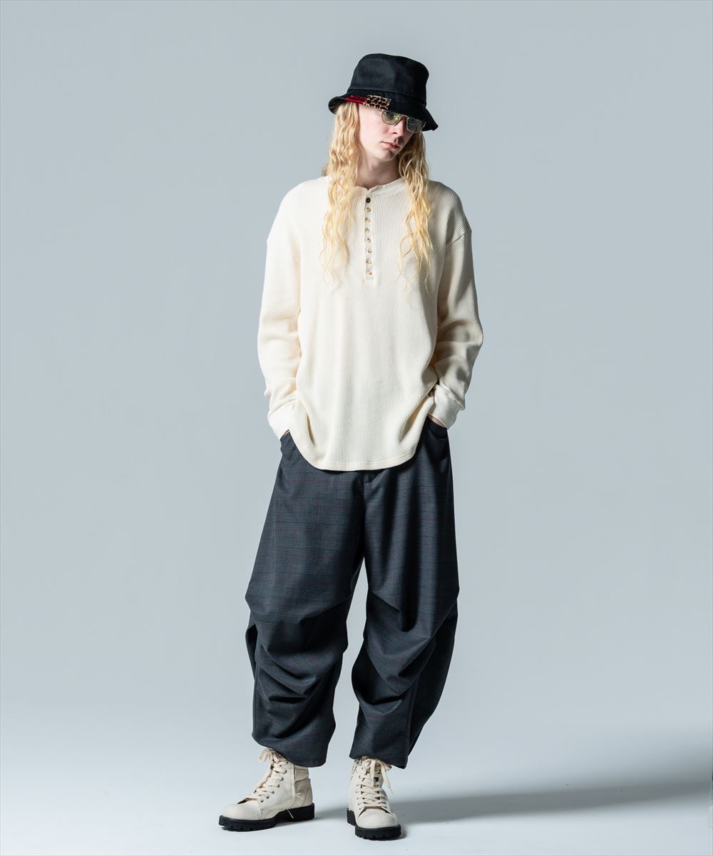 SALE/セール glamb グラム Waffle Augusta Cutsew / ワッフルオーガスタカットソー