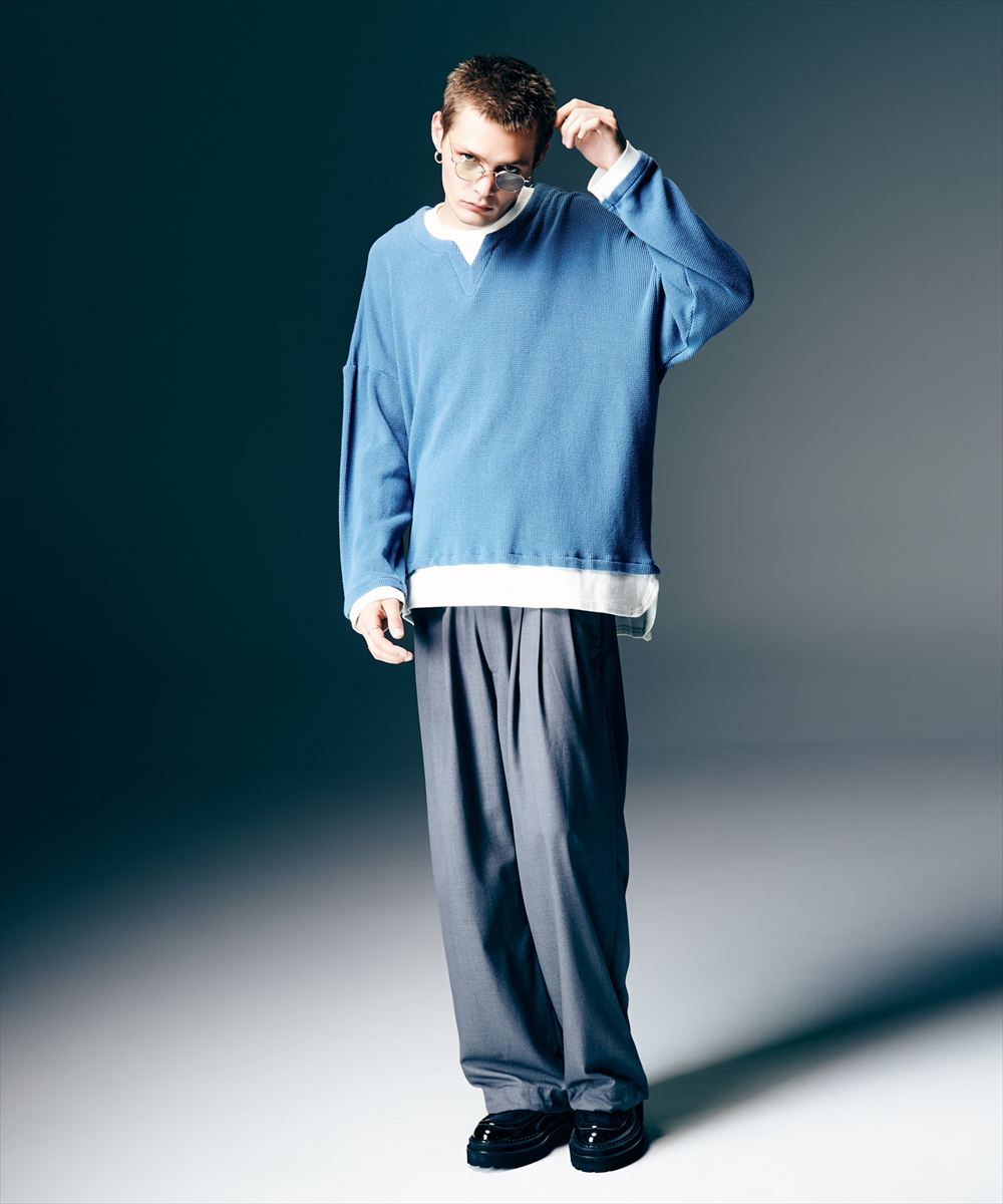 Layered Skipper Cutsew / レイヤードスキッパーカットソー glamb グラム