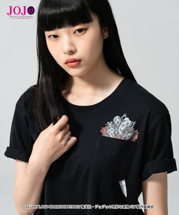 JOJO x glamb・グラム ジョジョ Risotto Nero’s stand pocket T メタリカポケット Tシャツ