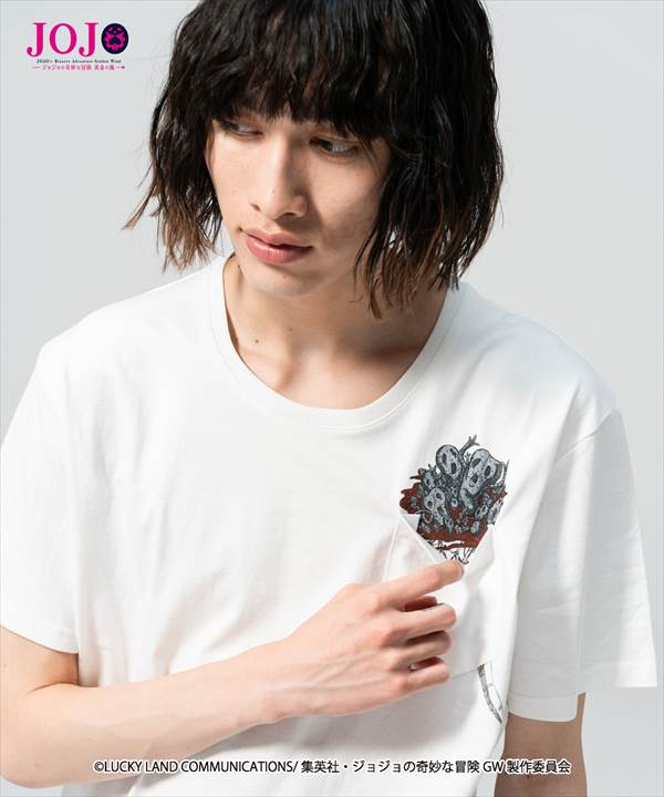 JOJO x glamb・グラム ジョジョ Risotto Nero’s stand pocket T メタリカポケット Tシャツ
