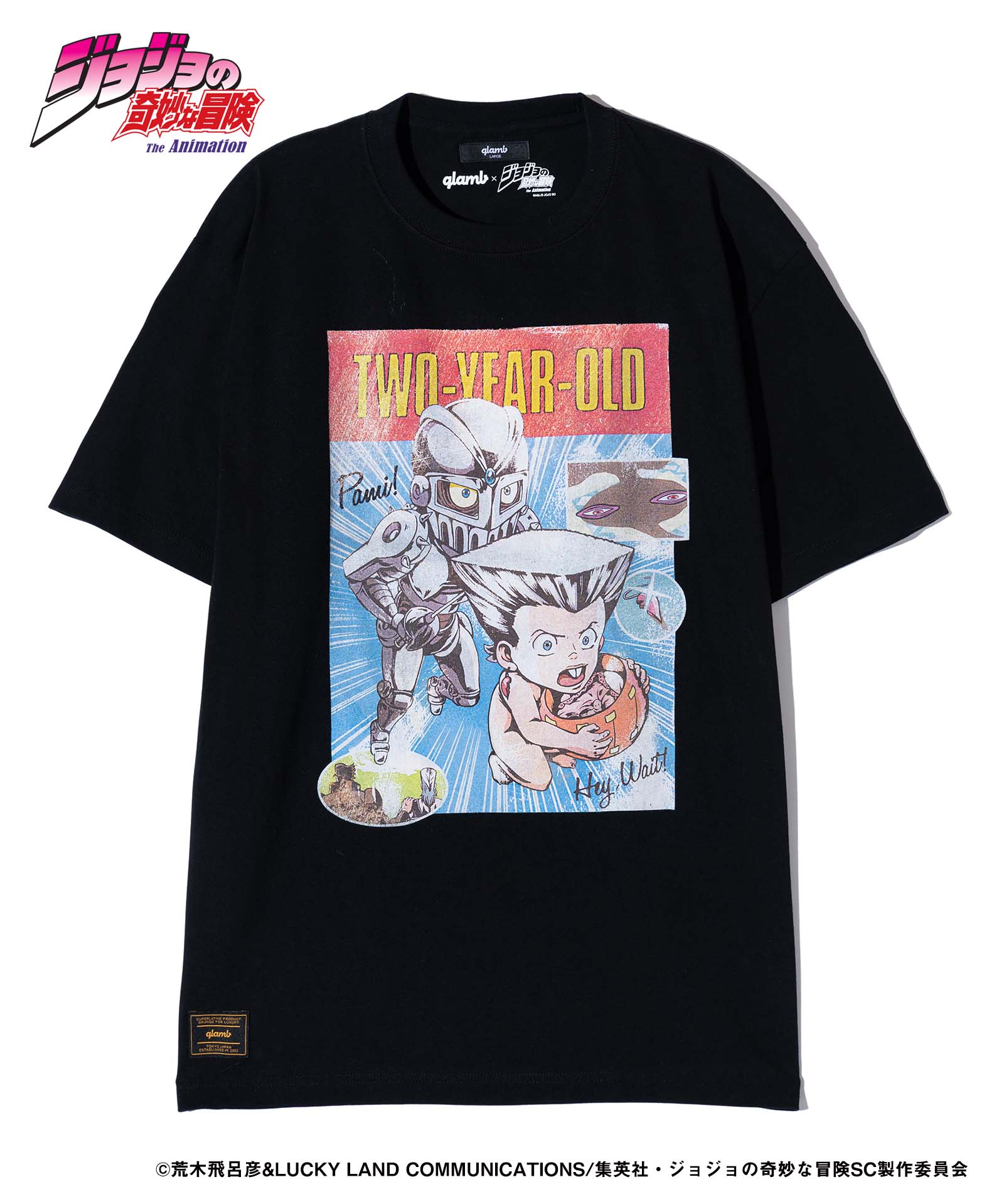 ディエイジド ポルナレフTシャツ De-aged Polnareff T-shirts JOJO ジョジョ glamb グラム
