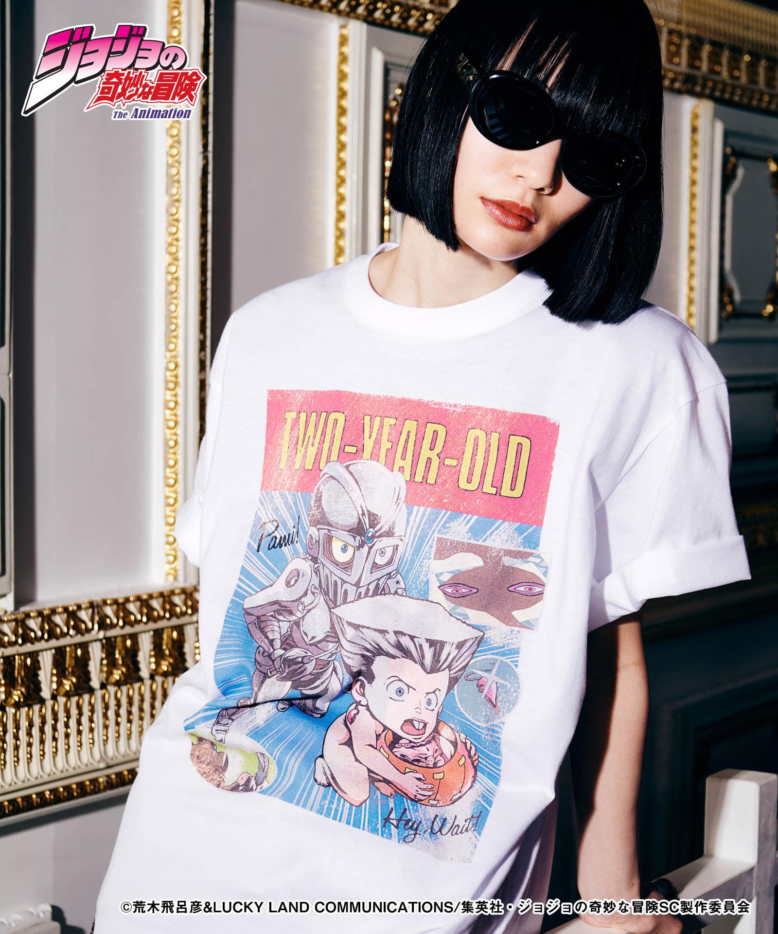 ディエイジド ポルナレフTシャツ De-aged Polnareff T-shirts JOJO ジョジョ glamb グラム