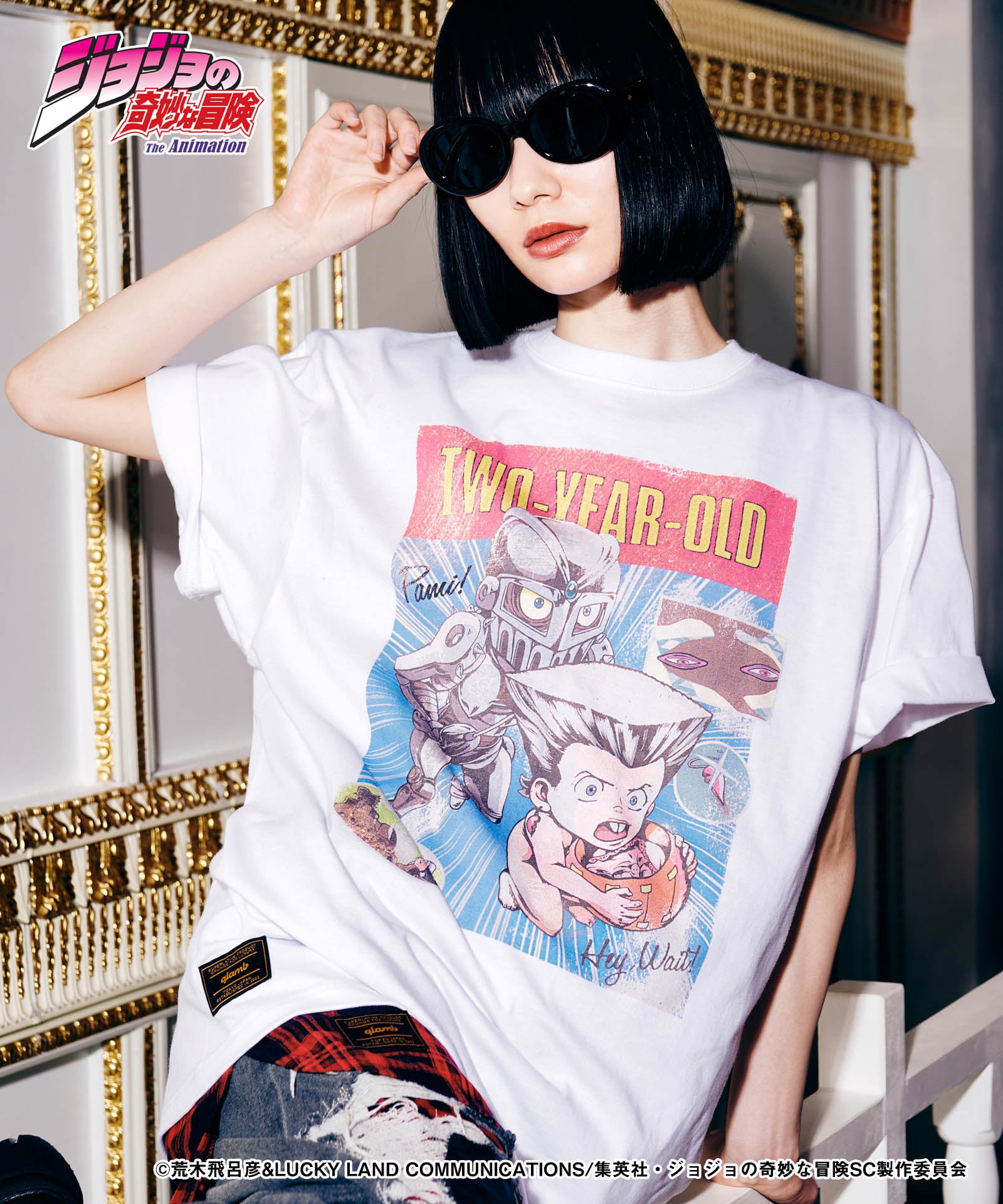 ディエイジド ポルナレフTシャツ De-aged Polnareff T-shirts JOJO ジョジョ glamb グラム
