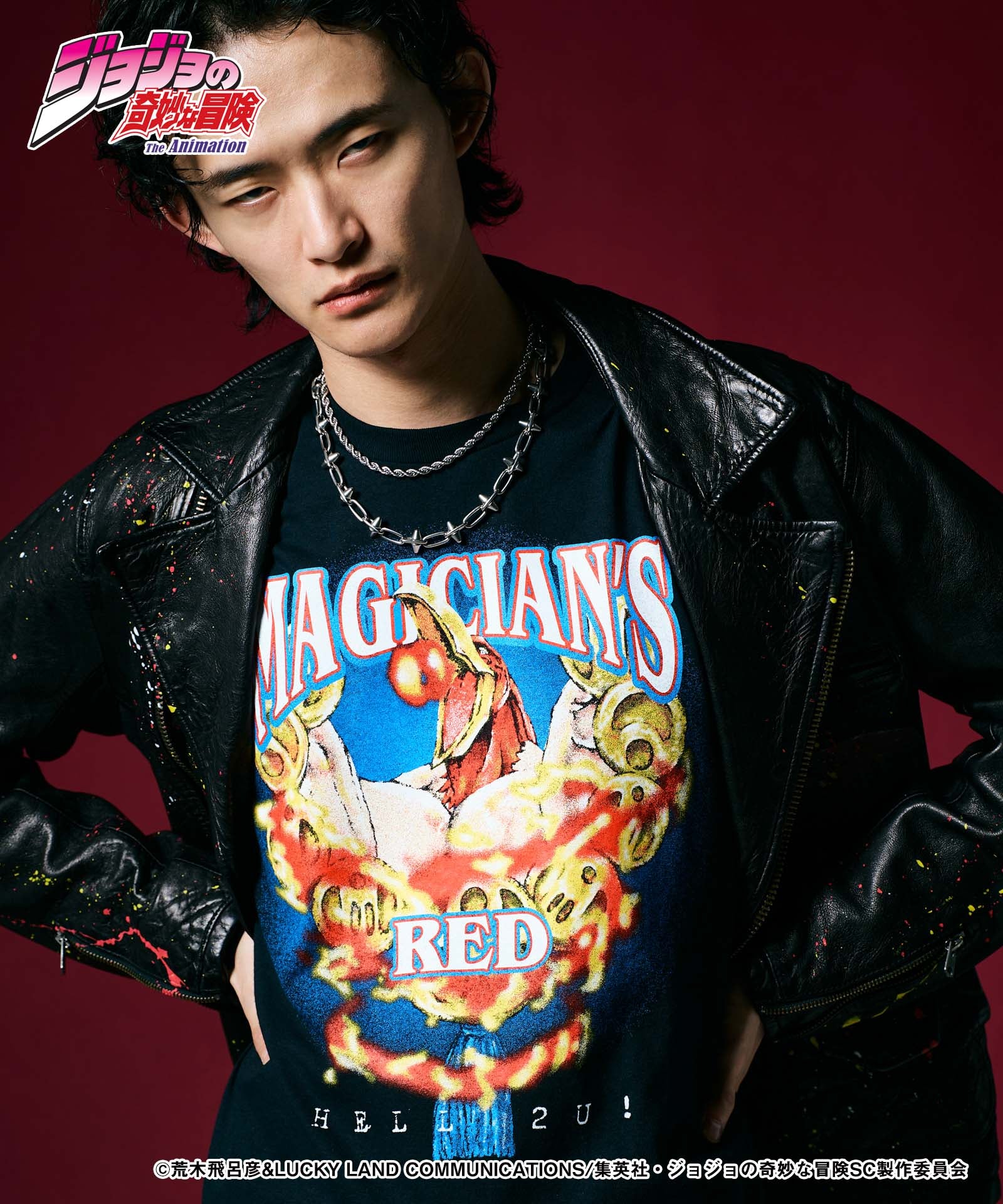 glamb グラム Magician's Red Long Sleeves T-shirt マジシャンズレッドロングスリーブTシャツ JOJO