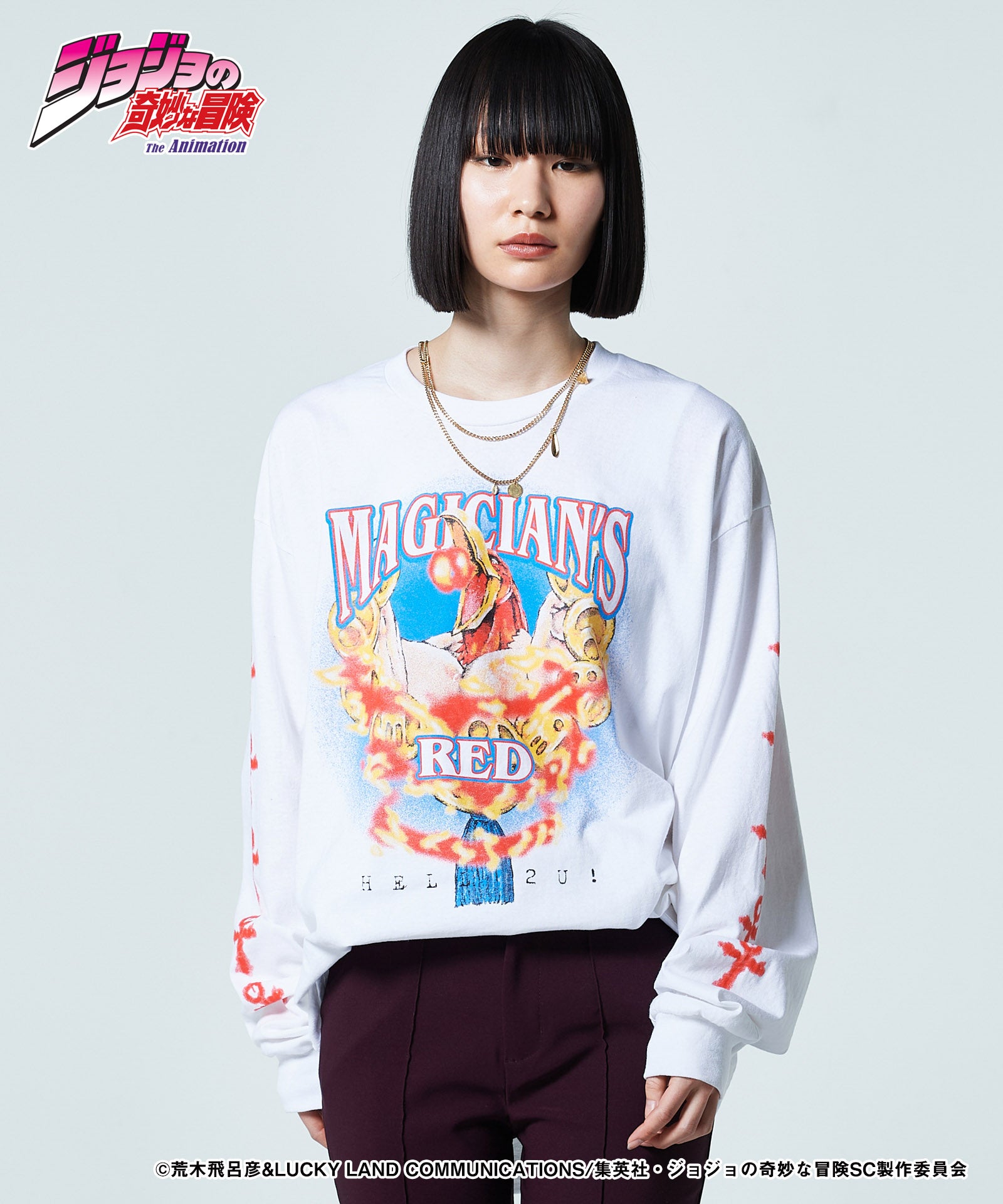 glamb グラム Magician's Red Long Sleeves T-shirt マジシャンズレッドロングスリーブTシャツ JOJO