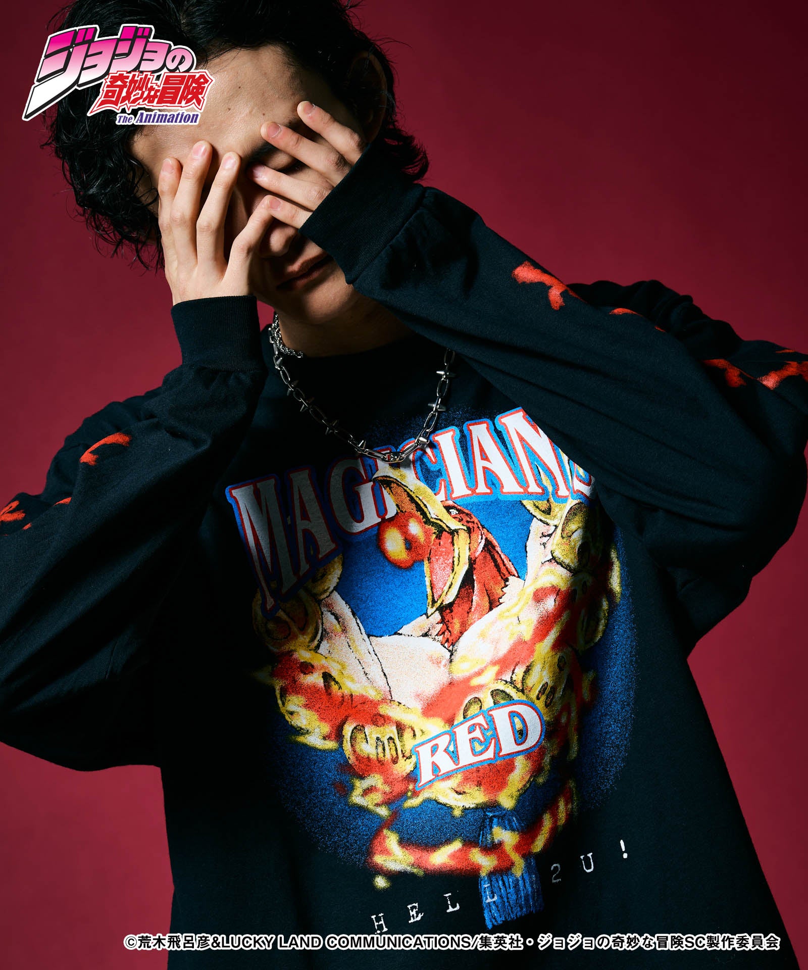 glamb グラム Magician's Red Long Sleeves T-shirt マジシャンズレッドロングスリーブTシャツ JOJO