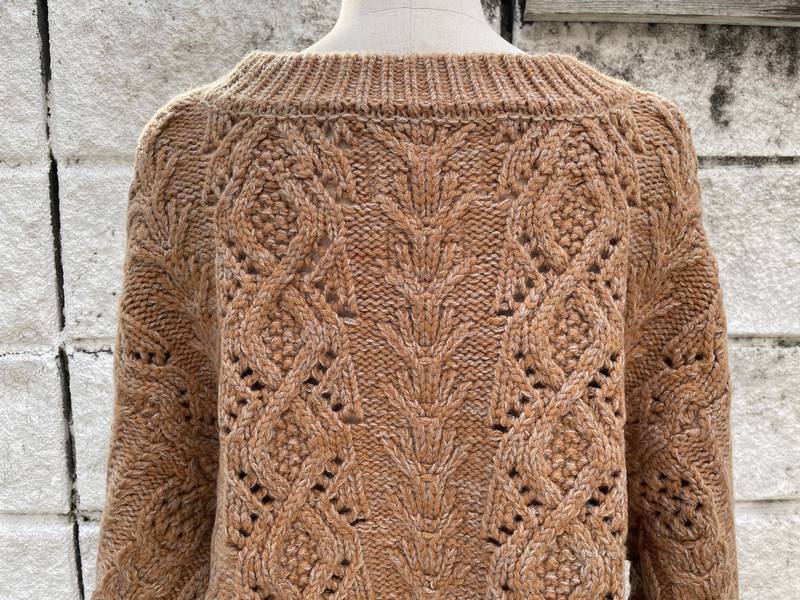 SALE/セール (un)decided アンディサイデッド Cable-knit sweater Ver, Fringe Corn ケーブルニット
