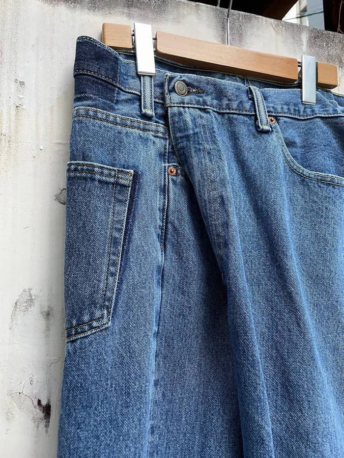 SALE/セール 77circa 77サーカ circa make wrap up denim pants リメイク デニムパンツ 特別価格