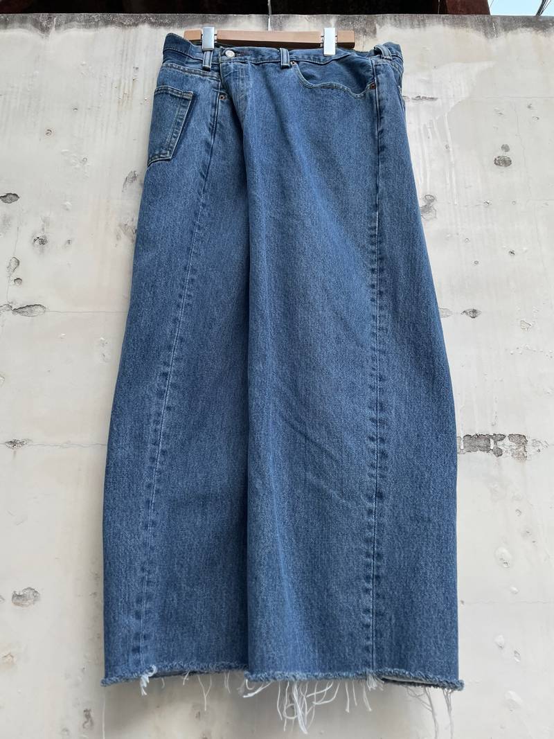 SALE/セール 77circa 77サーカ circa make wrap up denim pants リメイク デニムパンツ 特別価格