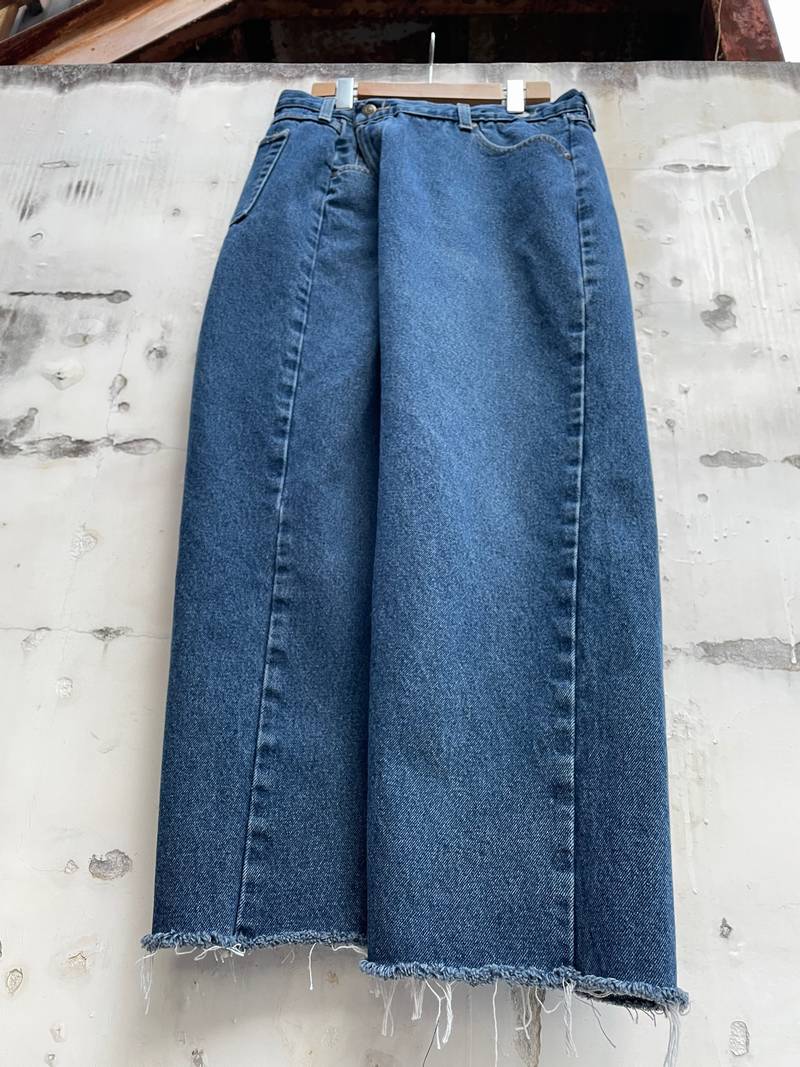 SALE/セール 77circa 77サーカ circa make wrap up denim pants リメイク デニムパンツ 特別価格
