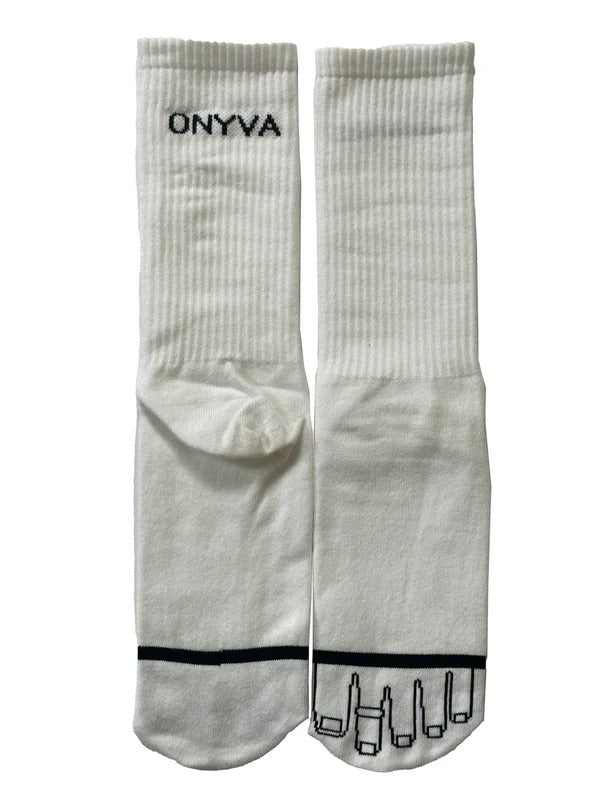 Onyva オニヴァ 3カラー ロゴ リブソックス ONV-TE25135