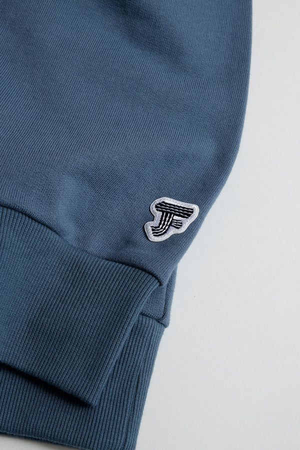 FDMTL ファンダメンタル BORO EMBROIDERED SWEAT SHIRT (NAVY)