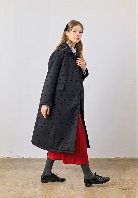 t.yamai paris ティ ヤマイ パリ フロッキードットダウンコート