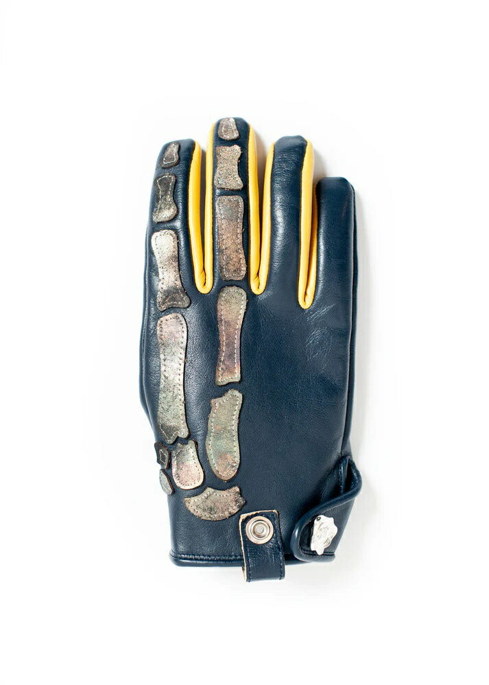 SEVESKIG セヴシグ Cow Leather X-ray Gloves Ver,Silver レザーグローブ