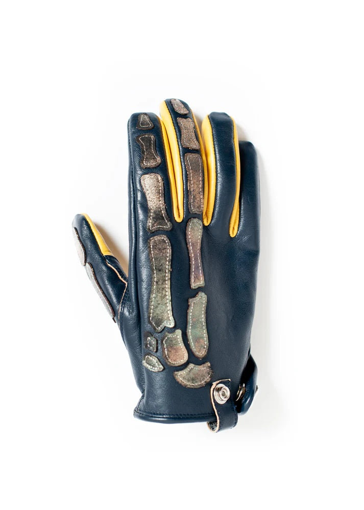SEVESKIG セヴシグ Cow Leather X-ray Gloves Ver,Silver レザーグローブ