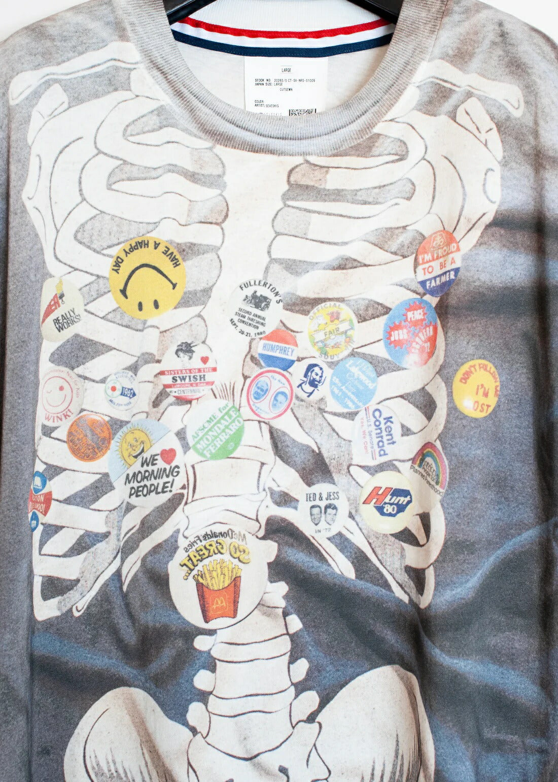 SEVESKIG Vintage Graphic Trompe-l'?il N/SL Tee セヴシグ