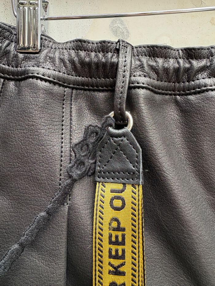 SEVESKIG セヴシグ Track Cow Leather Shorts トラック レザー ショートパンツ