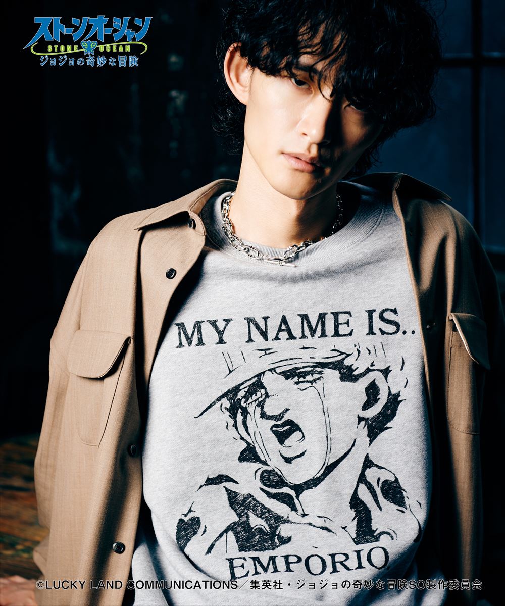 ジョジョの奇妙な冒険 ストーンオーシャン E・Alnino Sweat / エンポリオ・アルニーニョ スウェット JOJO glamb グラム