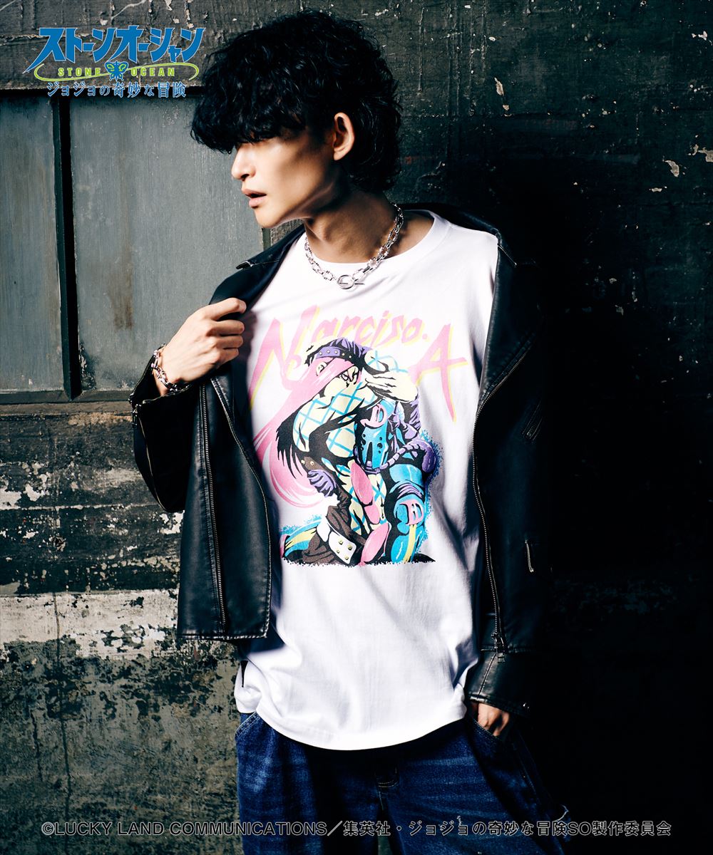 ジョジョの奇妙な冒険 ストーンオーシャン Narciso・A T-shirts / ナルシソ・アナスイ Tシャツ JOJO glamb グラム