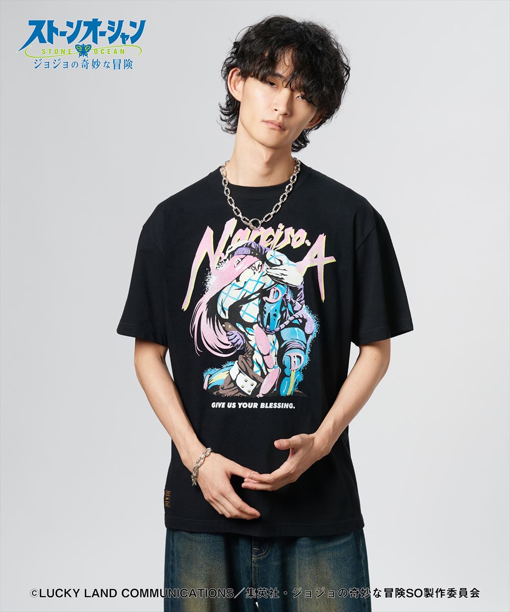 ジョジョの奇妙な冒険 ストーンオーシャン Narciso・A T-shirts / ナルシソ・アナスイ Tシャツ JOJO glamb グラム