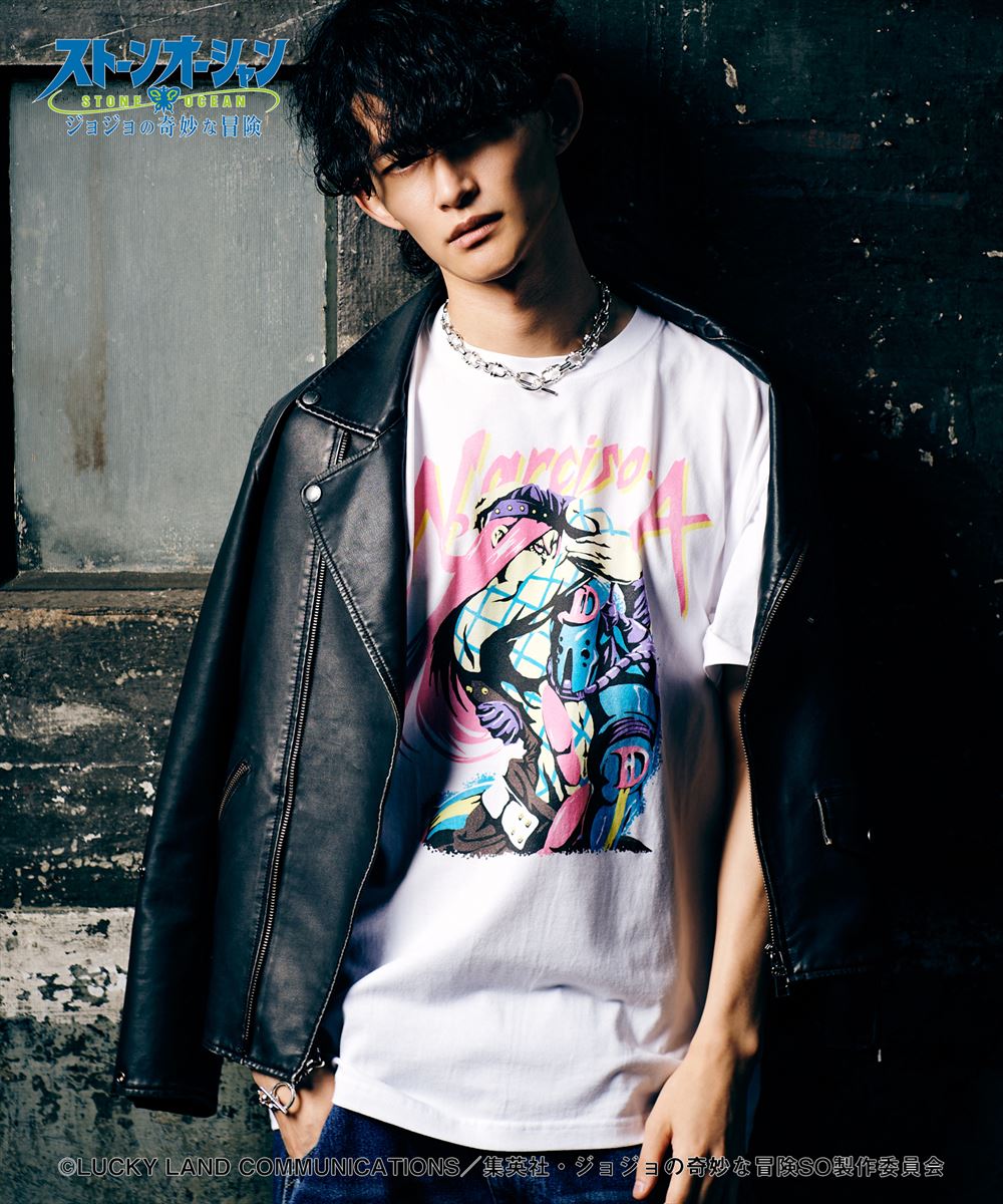 ジョジョの奇妙な冒険 ストーンオーシャン Narciso・A T-shirts / ナルシソ・アナスイ Tシャツ JOJO glamb グラム