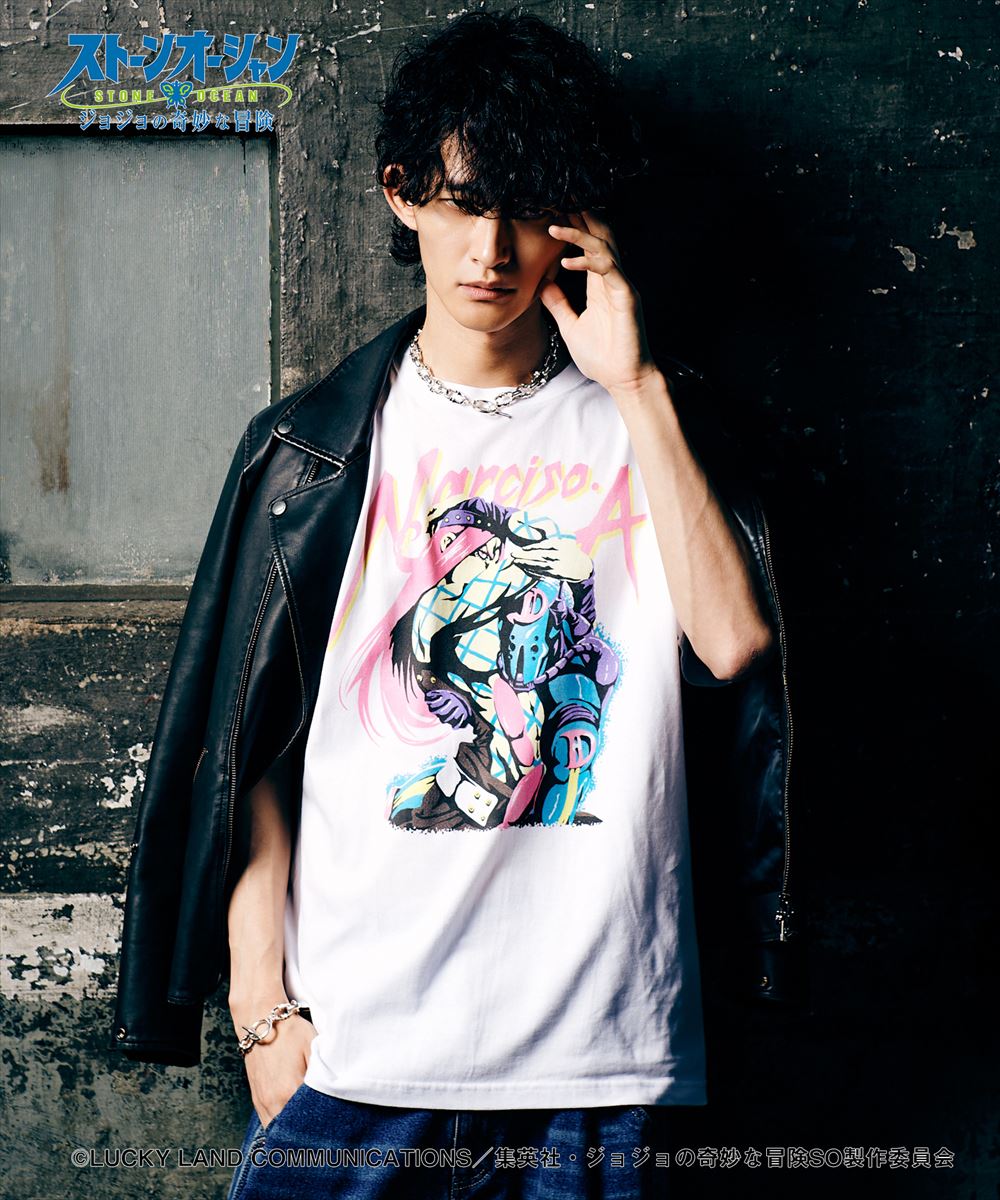 ジョジョの奇妙な冒険 ストーンオーシャン Narciso・A T-shirts / ナルシソ・アナスイ Tシャツ JOJO glamb グラム