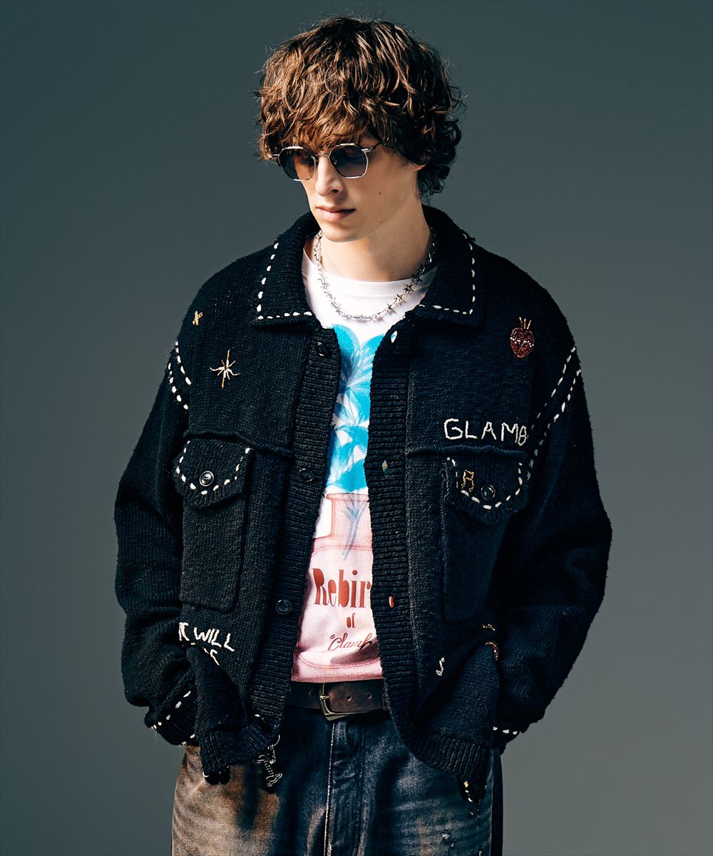 Beadswork Knit Jacket / ビーズワークニットジャケット glamb グラム
