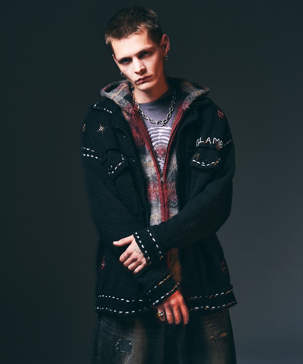 Beadswork Knit Jacket / ビーズワークニットジャケット glamb グラム