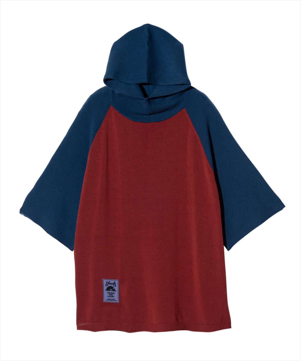 SALE/セール glamb グラム Half Sleeves Knit Hoodie / ハーフスリーブニットフーディ 特別価格