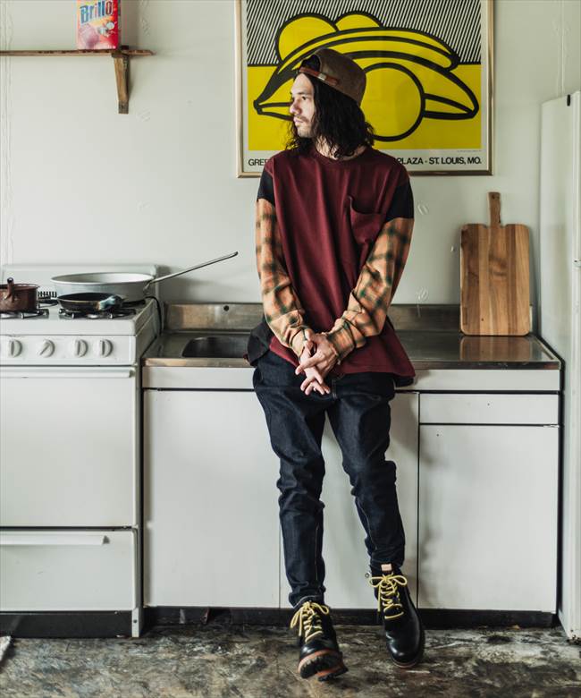 glamb グラム Poly denim Poly pants ポリーデニム