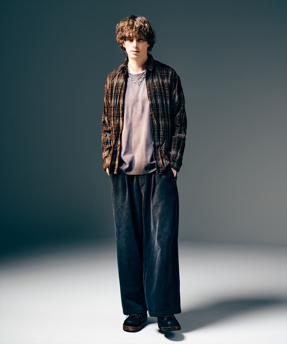 Wrinkle Flannel Shirt / リンクルフランネルシャツ glamb グラム