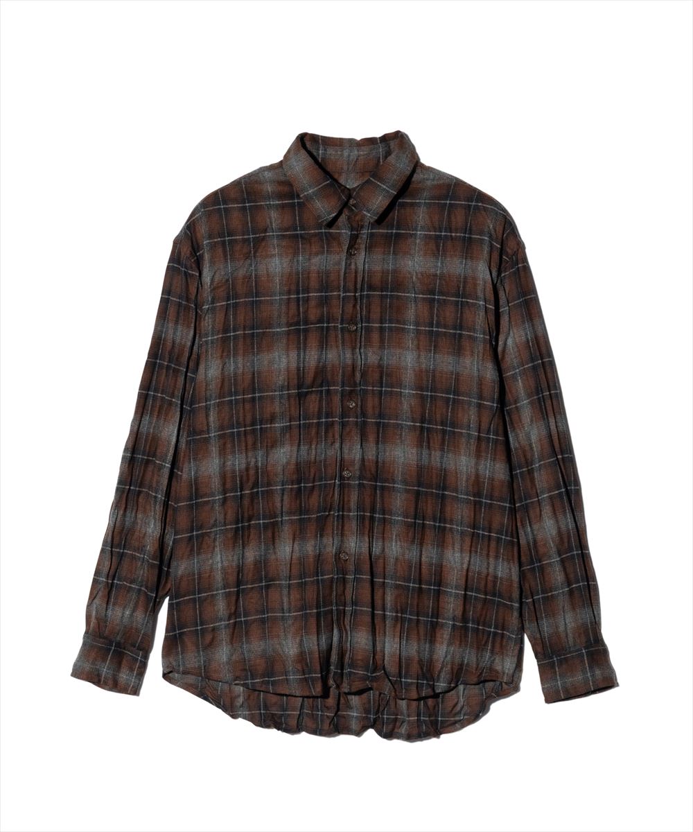 Wrinkle Flannel Shirt / リンクルフランネルシャツ glamb グラム
