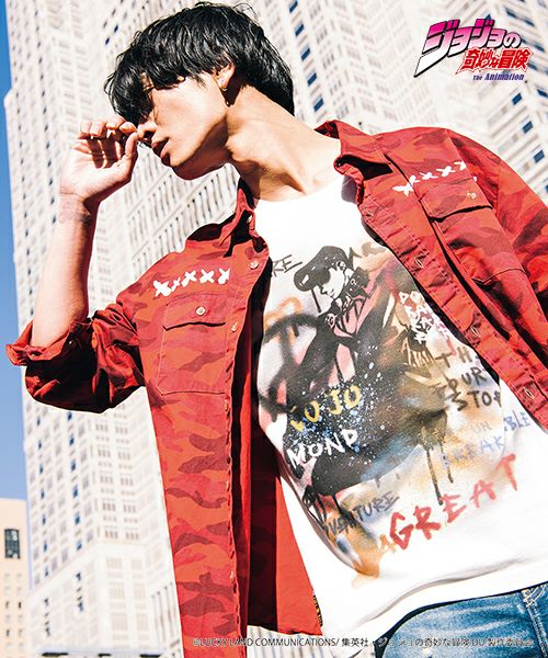 【glamb・グラム】Josuke Higashikata T / 東方仗助Tシャツ JOJO