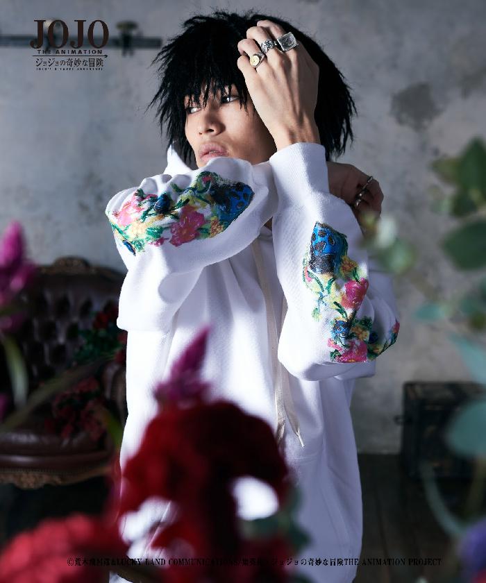 JOJO x glamb グラム　Giorno Giovanna's stand hoodie　ゴールドエクスペリエンスパーカー　フーディ　ジョジョ