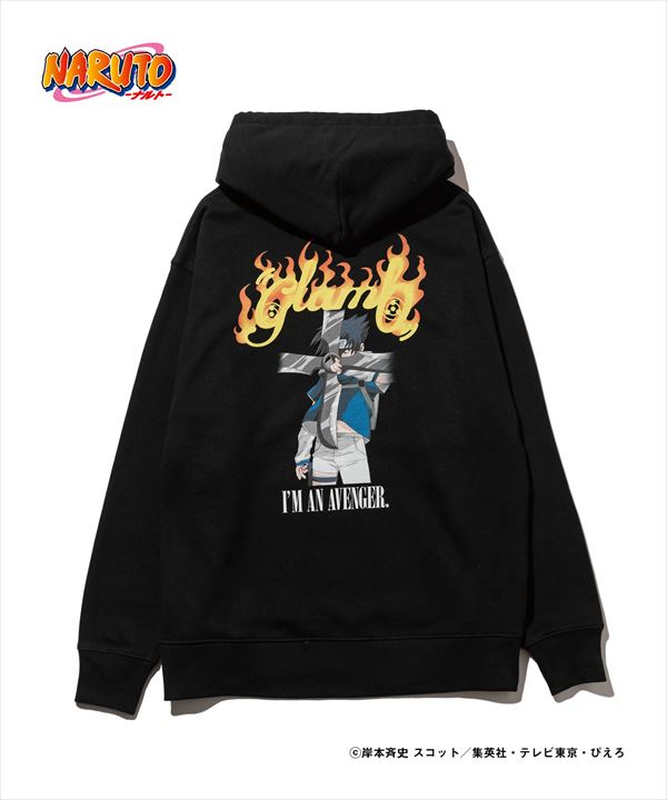 NARUTO ナルト x glamb グラム Sasuke Hoodie / サスケフーディ 特別価格