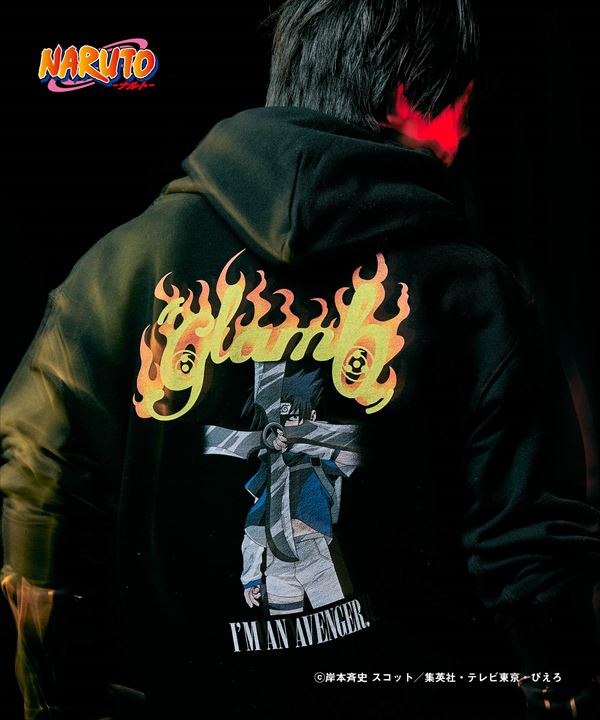 NARUTO ナルト x glamb グラム Sasuke Hoodie / サスケフーディ 特別価格